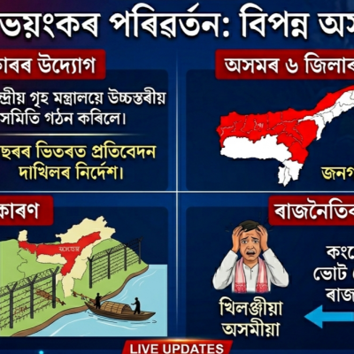 জনগাঁথনিৰ ব্যাপক পৰিৱৰ্তনক লৈ উদ্বিগ্ন কেন্দ্ৰ:  গৃহ মন্ত্ৰালয়ৰ উচ্চস্তৰীয় সমিতি গঠন